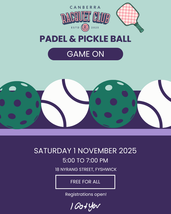 Registration - Padel and Pickle Ball 1 November 2025